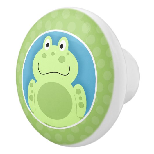 Green Frog Cute Kinder Nursery Keramische Knop (Rechts)