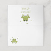 Green Frog Hearts Naam Baby shower (Buitenkant ongevouwen)