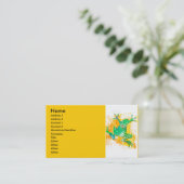 Green Frog Jumping Visitekaartje (Staand voorkant)