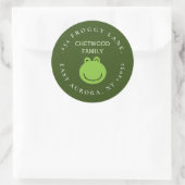 Green Frog Round Return-label Ronde Sticker (Tas)