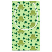 Green Frog Shamrock St Patrick's Day Klein Cadeauzakje (Achterkant)
