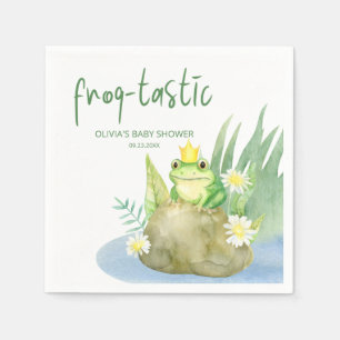 Green Frog-tastic Baby shower Servet
