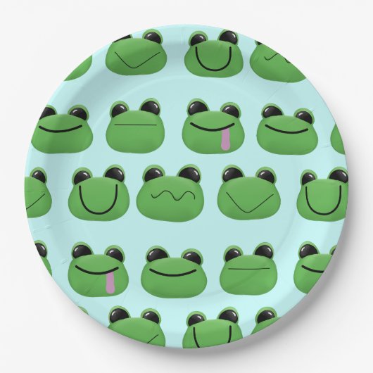 Green Frogs Party Bord (Voorkant)