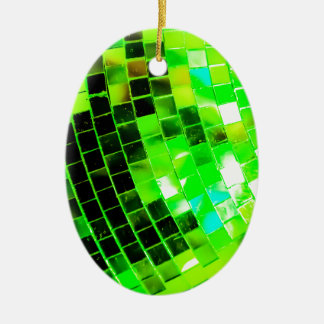 Green Funky Disco Ball Keramisch Ornament