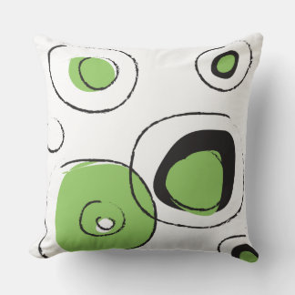 Green FUNKY STIPPEN DESIGN Retro Sierkussen