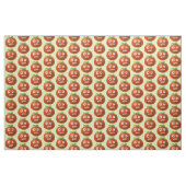 Green Funny Cartoon Tomato Pattern Stof (Fat Quarter)