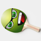 Green Funny Face Table Tennis Paddle Tafeltennisbatje (Zijkant)