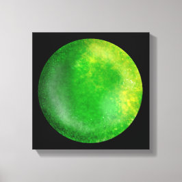 Green Galaxy Orb – Emerald Canvas Afdrukken