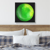 Green Galaxy Orb – Emerald Canvas Afdrukken (Insitu (Slaapkamer))