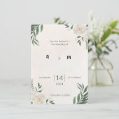 Green Garden wedding invitation (Debout devant)