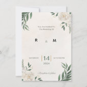 Green Garden wedding invitation (Devant)