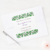 Green Garland Editable Rustic Soap Editable Vierkante Sticker (Envelop)