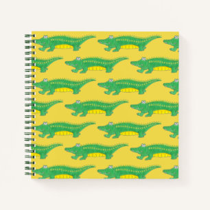 Green Gator Alligator Crocodile Reptile Notitieboek