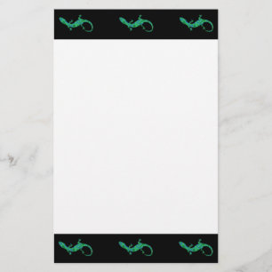Green Gecko Briefpapier