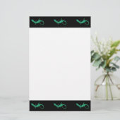 Green Gecko Briefpapier (Staand voorkant)