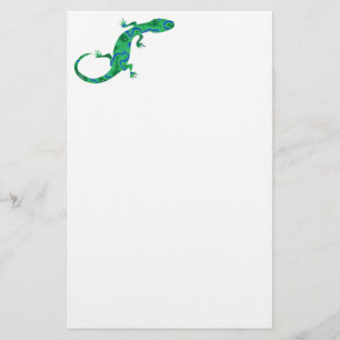 Green Gecko Briefpapier