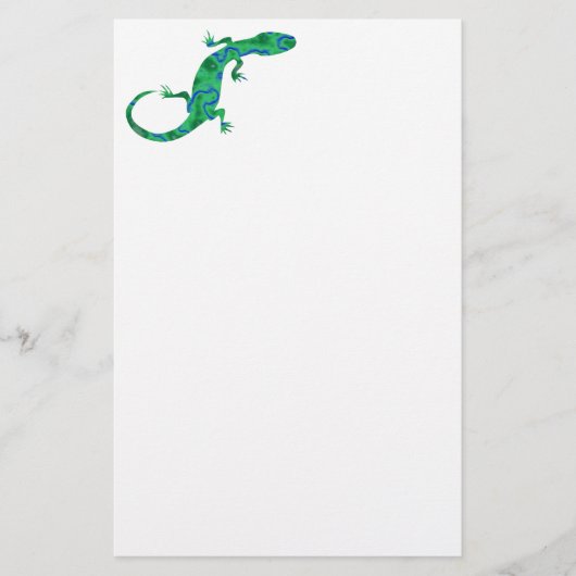Green Gecko Briefpapier (Voorkant)