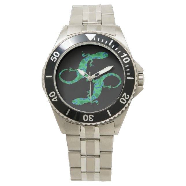 Green Gecko Horloge (Voorkant)