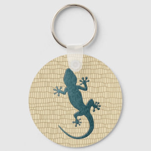 Green Gecko over Reptile Sleutelhanger