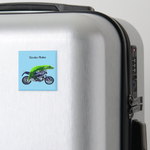 Green Gecko Rider over motorfietsen Magneet