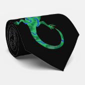 Green Gecko Stropdas (Opgerold)