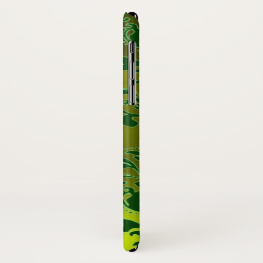 GREEN GEEL DAMASKMONOGRAM Case-Mate iPhone CASE (Achterkant/links)