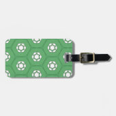 Green geometric design luggage tag bagagelabel (Voorkant horizontaal)