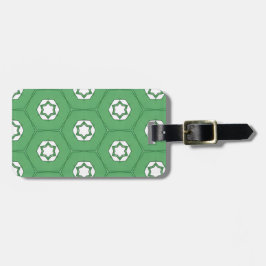 Green geometric design luggage tag bagagelabel