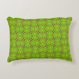 Green Geometric Floral Pattern Pillowcase Accent Kussen