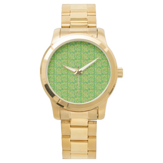Green Geometric Horloge (Voorkant)