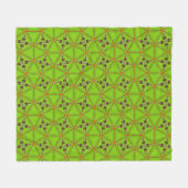 Green Geometric Pattern Fleece Blanket  Deken (Voorkant (Horizontaal))
