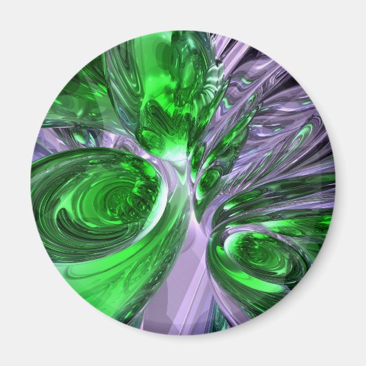 Green Ghost Abstracte magneet (Voorkant)