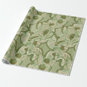 Green Gift Wrap Cadeaupapier (Uitgerold)