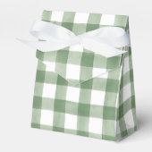 Green Gingham Baby shower Bedankdoosjes (Voorkant Zijde)