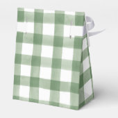 Green Gingham Baby shower Bedankdoosjes (Achterkant)