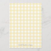 Green Gingham Baby shower Bingo Kaarten (Achterkant)