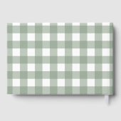 Green Gingham Baby Shower Guest Book (Verso)