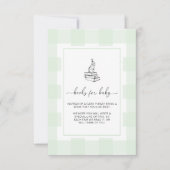 Green Gingham Bunny Books Request Insert Kaart (Voorkant)