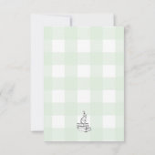Green Gingham Bunny Books Request Insert Kaart (Achterkant)