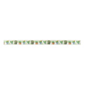 Green Gingham Cactus Pattern Lint (Voorkant)