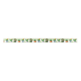 Green Gingham Cactus Pattern Lint