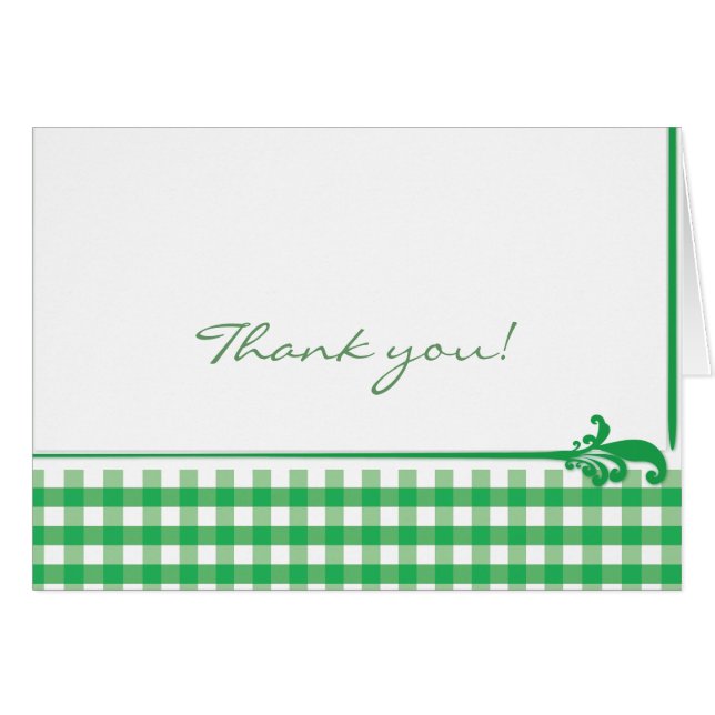 Green Gingham Check Patroon (Voorkant Horizontaal)