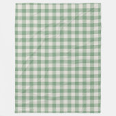 Green Gingham Check Pattern Fleece Blanket (Voorkant)