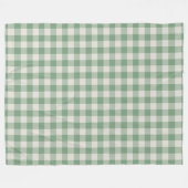 Green Gingham Check Pattern Fleece Blanket (Voorkant (Horizontaal))