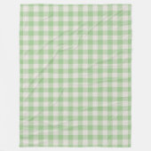 Green Gingham Check Pattern Fleece Blanket (Voorkant)