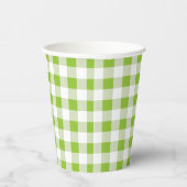 Green Gingham Check Summer Picnic Paper Cup Papieren Bekers (Rechts)