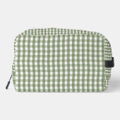 Green Gingham Cute Plaid Cosmetic Pretty Toilettasje (Achterkant)