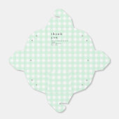 Green Gingham Dank u picknick Baby shower Bedankdoosjes (Uitgevouwen)