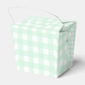 Green Gingham Dank u picknick Baby shower Bedankdoosjes (Achterkant)