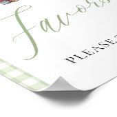 Green Gingham Fresh van de markt geeft de voorkeur Poster (Hoek)